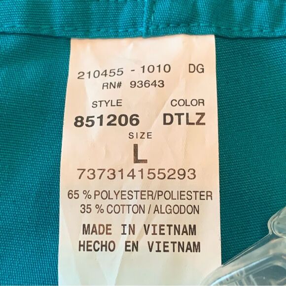 Dickies Teal High Waist Scrub Pants Women’s Large Draw String Pockets. - Picture 9 of 12